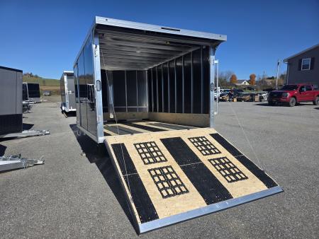 New 2027 SnoPro Trailers 101X14 HYBRID 2.0 w/ 9" EXTRA HEIGHT,REAR CANOPY w/LIGHTS, MATS & GUIDES Snowmobile Trailer