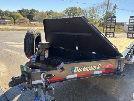 New 2027 Diamond C 82x20' Equipment, 24" Dovetail, Extra Wide Flip Ramps LPX210