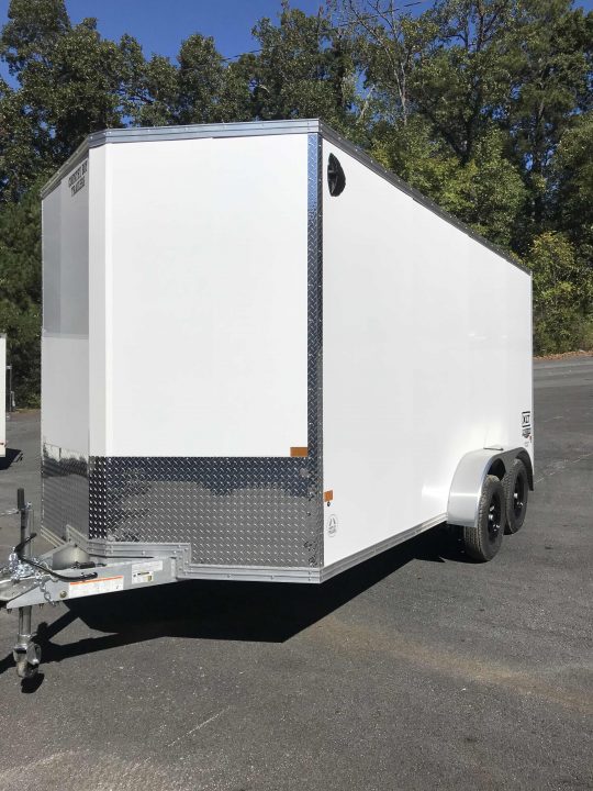 New 2027 All Aluminum 7'x16' Enclosed, 82" Height, 7K GVWR, ALCOM EZ HAUL