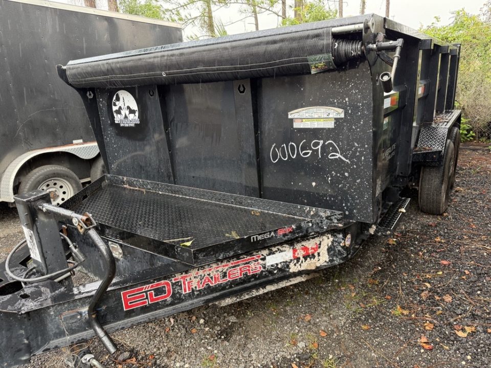 Used 2026 ED Trailers 7 X 14 Dump Trailer Black with 2' Sides Dump Trailer
