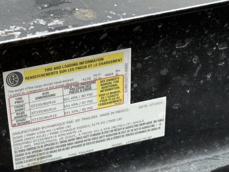 Used 2026 ED Trailers 7 X 14 Dump Trailer Black with 2' Sides Dump Trailer