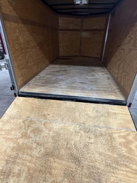 Used 2025 Cynergy Cargo 7X12 Silver Enclosed Cargo Trailer Tandem Axle with 7000 Capacity Cargo / Enclosed Trailer