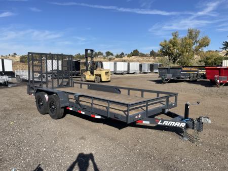 New 2027 Lamar 7x18 10k Landscape Utility Trailer