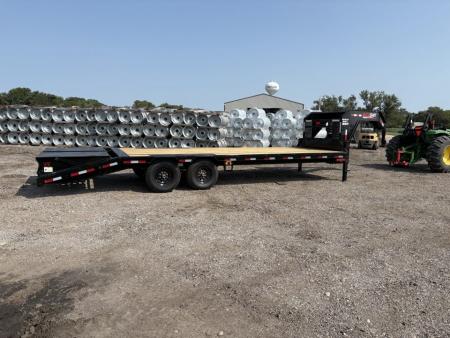 New 2027 Buckshot MFG Single Bolt 25R 102x25FT 7k axles Deckover Trailer