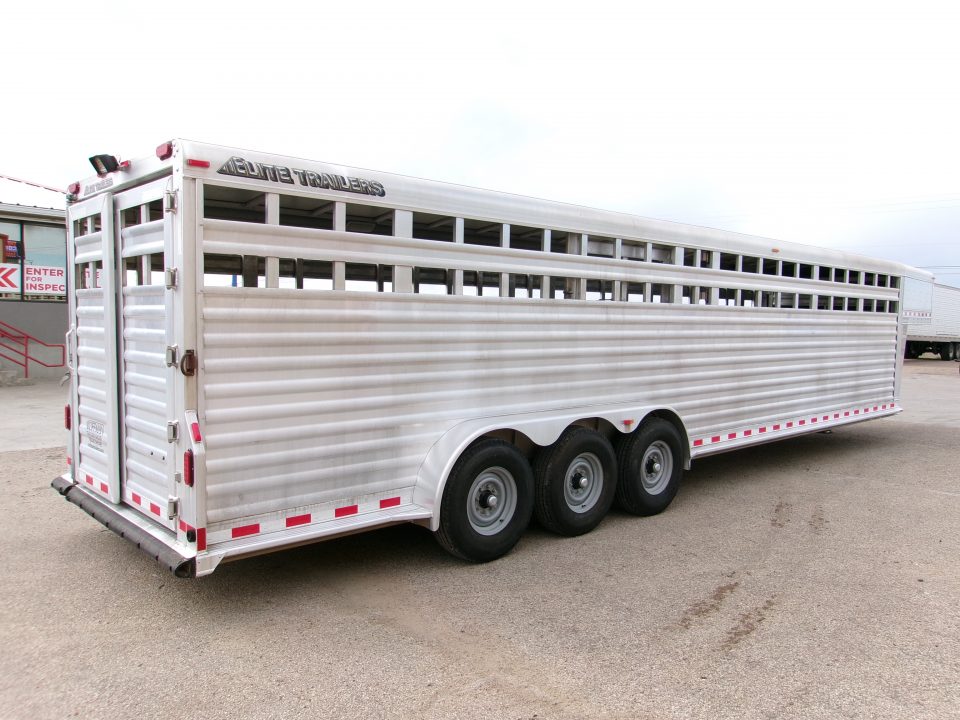 Used 2015 Elite 7x32 Stock Trailer w/ WERM Floor