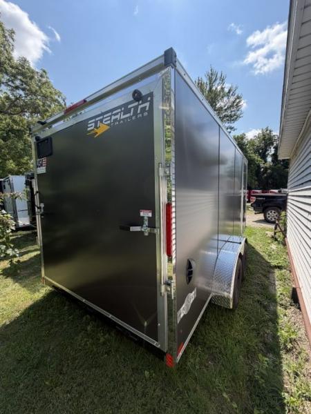 New 2027 Stealth 7 X 16 Cargo / Enclosed Trailer with Ramp Door and 6ft 6in interior Height Light Lid Roof
