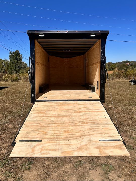 New 2026 8.5x18 Car Hauler- 5200LB Torsion Axle- Charcoal poly-Blackout- Enclosed Trailer