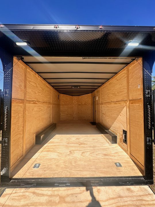 New 2026 8.5x18 Car Hauler- 5200LB Torsion Axle- Charcoal poly-Blackout- Enclosed Trailer