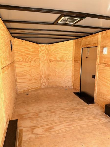 New 2026 8.5x18 Car Hauler- 5200LB Torsion Axle- Charcoal poly-Blackout- Enclosed Trailer
