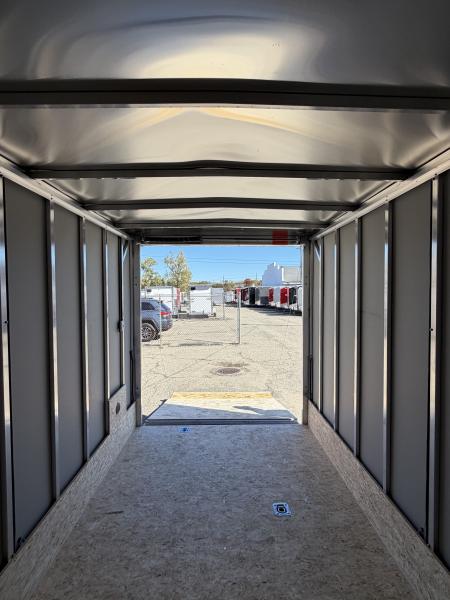 New 2027 7 X 19 Lightning 2 Place Enclosed Snowmobile Trailer Tandem Axle with 7ft Interior