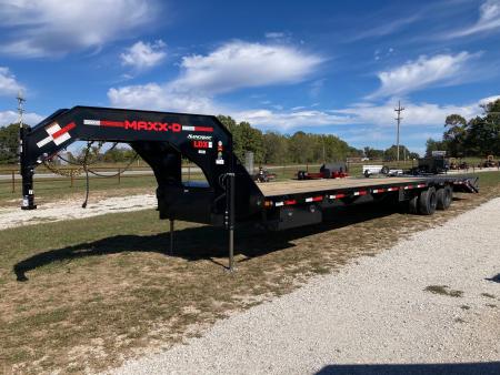 New 2027 MAXX-D 102x36 TANDEM 25.9K GN W/ MAX RAMPS, HYDROJACKS & DISC BRAKES Flatbed Trailer