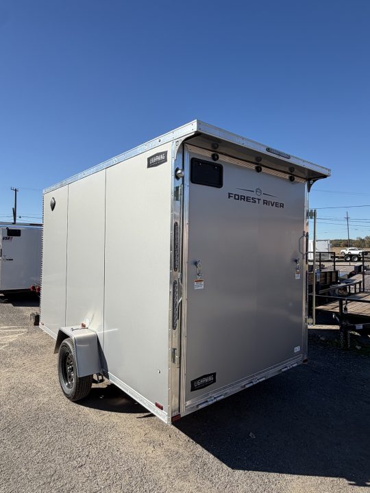 New 2027 Lightning 7 X 17 Lightning 2 Place Enclosed Snowmobile Trailer with 7ft Interior