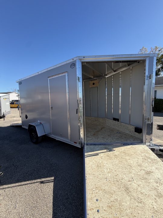 New 2027 Lightning 7 X 17 Lightning 2 Place Enclosed Snowmobile Trailer with 7ft Interior