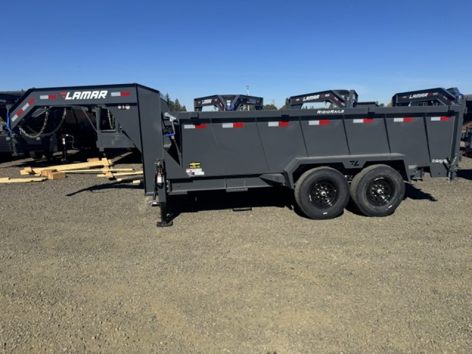 New 2027 LAMAR TRAILERS 83x14 14K DL27 Dump Trailer 36" SIDES GOOSENECK