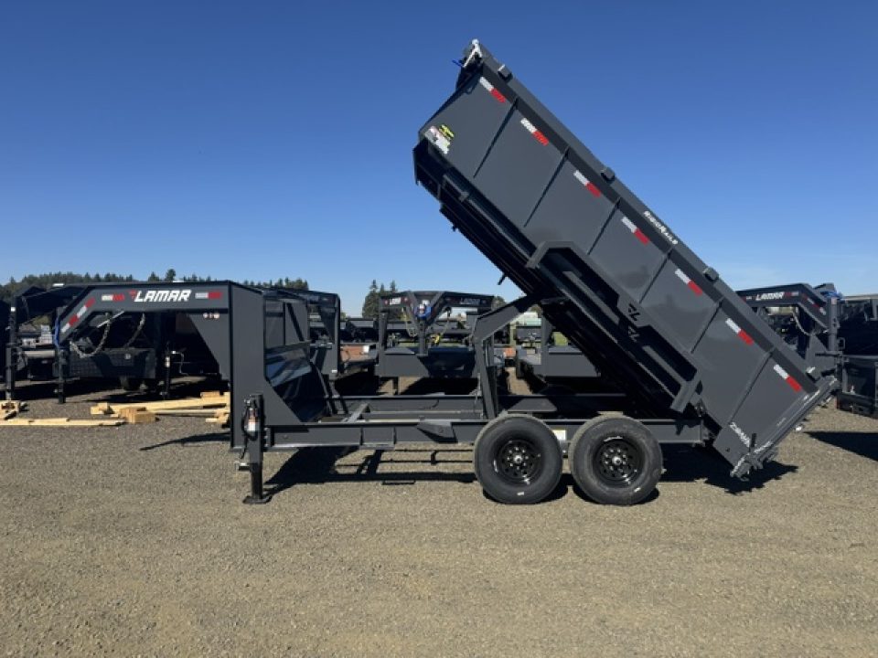 New 2027 LAMAR TRAILERS 83x14 14K DL27 Dump Trailer 36" SIDES GOOSENECK