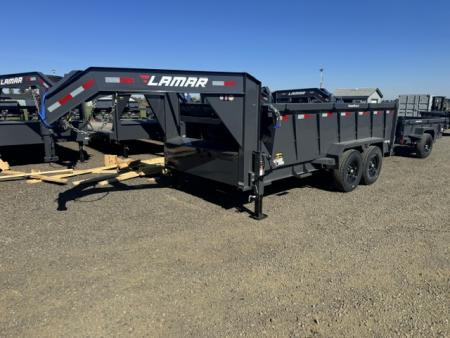 New 2027 LAMAR TRAILERS 83x14 14K DL27 Dump Trailer 36  SIDES GOOSENECK