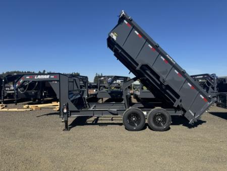 New 2027 LAMAR TRAILERS 83x14 14K DL27 Dump Trailer 36" SIDES GOOSENECK