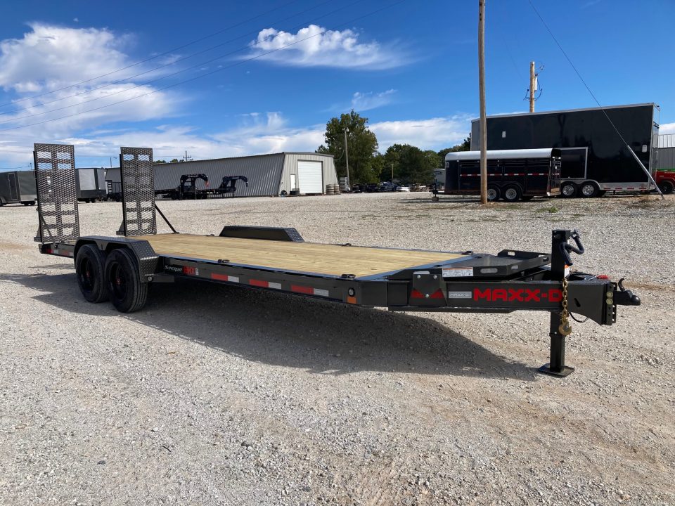 New 2027 MAXX-D 83X22 TANDEM 17.5K EQUIPMENT W/ 2' DOVE & STAND UP RAMPS Equipment Trailer
