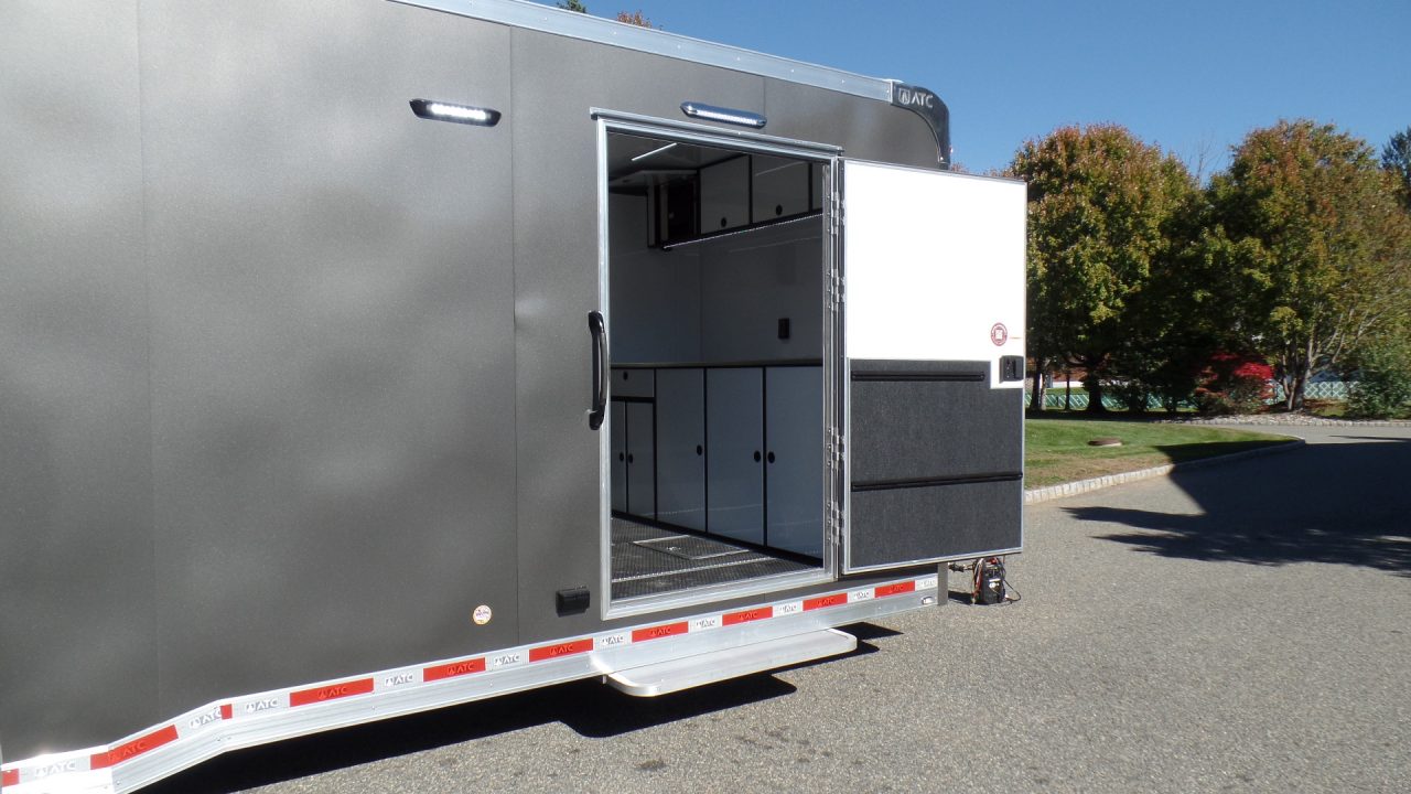 New 2027 ATC EXAMPLE / CUSTOM BUILT 100 OPTIONS! RM550-8.5X28-12K-Loaded Car / Racing Trailer