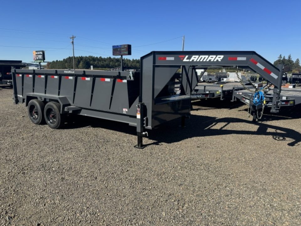 New 2027 LAMAR TRAILERS 83x16 16K DL28 Dump Trailer GOOSENECK 36" SIDES