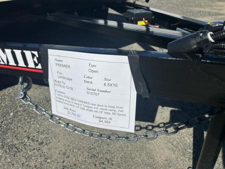 New 2026 Premier Trailers Inc. 6.5X10 tandem axle 7,000 lb. GVWR Landscape Trailer