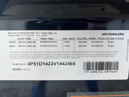 New 2027 PJ Trailers 10' D5 Dump Dump Trailer