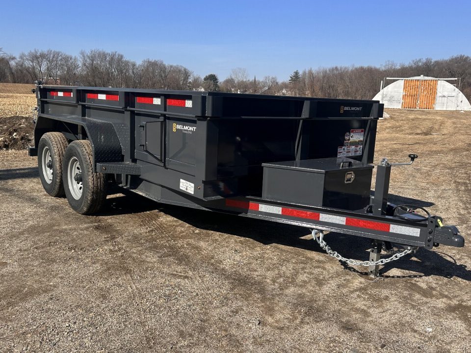 New 2026 Belmont DTL 72x 12 Dump Trailer Barn Door Ramps