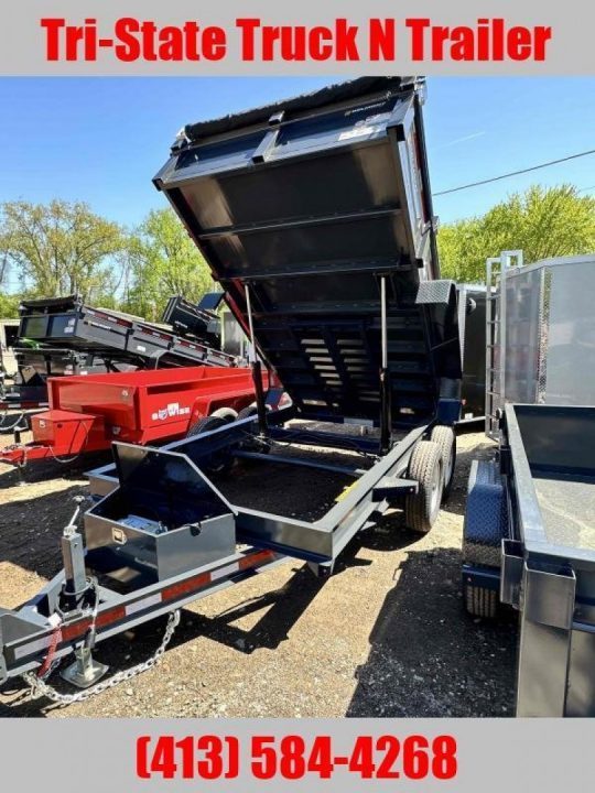 New 2027 Belmont DTL 7x12' Dump trailer barn doors, ramps tarp