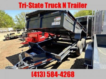 New 2027 Belmont DTL 7x12' Dump trailer barn doors, ramps tarp
