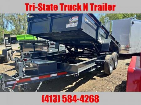 New Belmont 7x14 Dump trailer barn door, ramps, Tarp