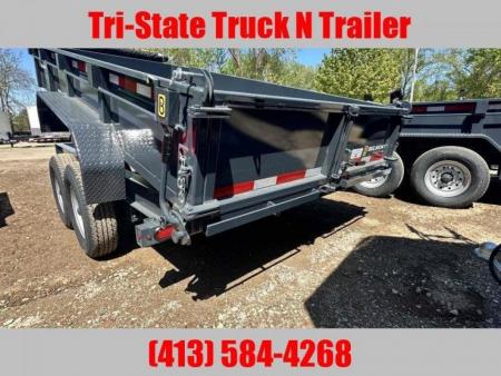 New Belmont 7x14 Dump trailer barn door, ramps, Tarp
