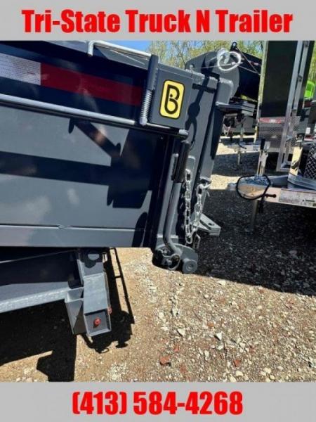 New Belmont 7x14 Dump trailer barn door, ramps, Tarp