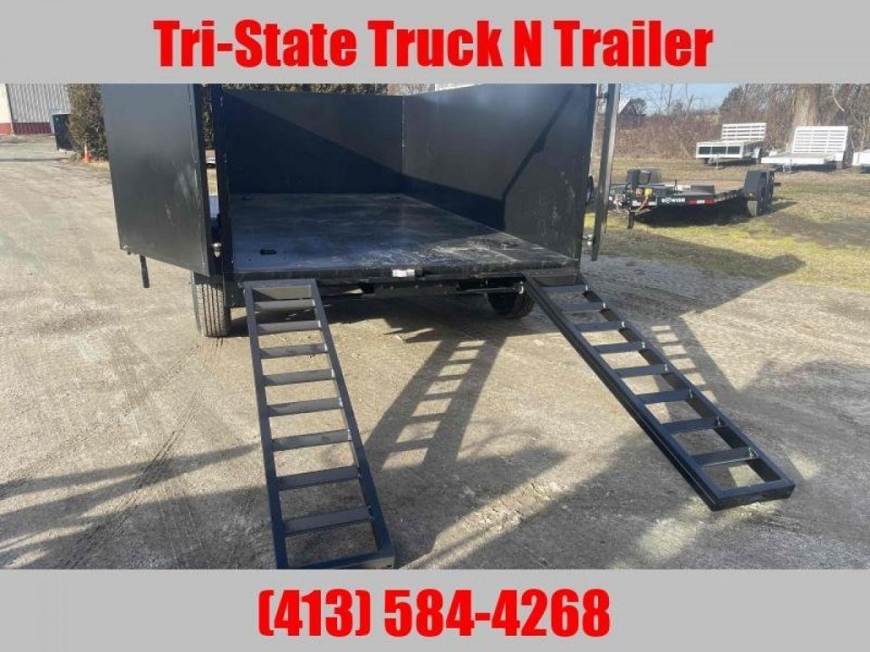 New 2027 BWISE 7x12 12K GVW Dump trailer High-Side Ramps Barn doors