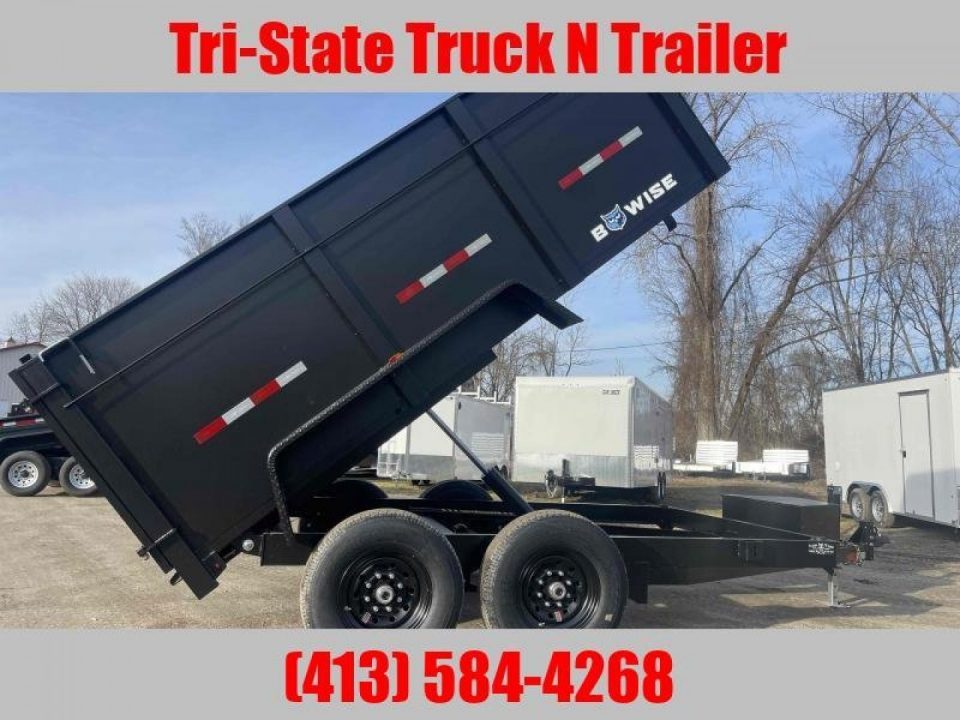 New 2027 BWISE 7x12 12K GVW Dump trailer High-Side Ramps Barn doors