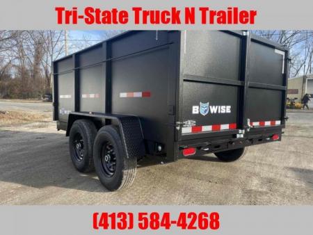 New 2027 BWISE 7x12 12K GVW Dump trailer High-Side Ramps Barn doors