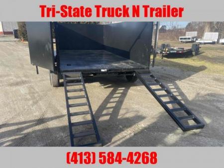 New 2027 BWISE 7x12 12K GVW Dump trailer High-Side Ramps Barn doors