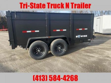 New 2027 BWISE 7x12 12K GVW Dump trailer High-Side Ramps Barn doors