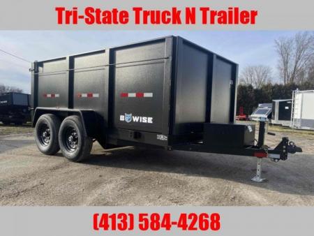 New 2027 BWISE 7x12 12K GVW Dump trailer High-Side Ramps Barn doors