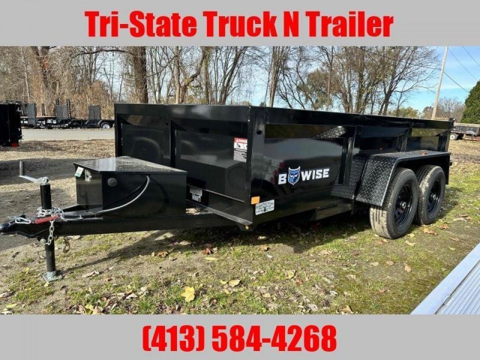 New 2027 BWISE 6x12 Dump trailer barn doors and ramps