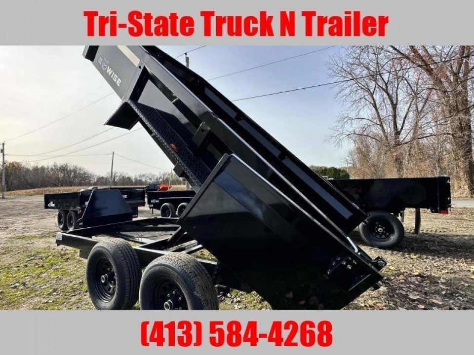 New 2027 BWISE 6x12 Dump trailer barn doors and ramps
