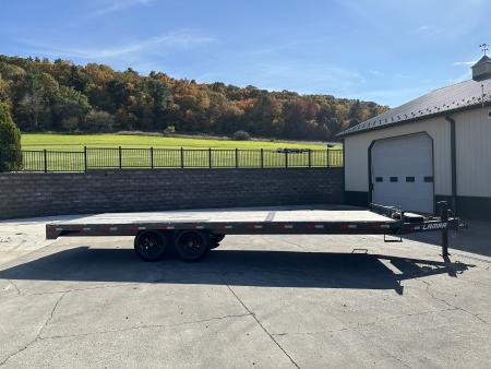 Used 2022 Lamar 22' Deck Over Equipment trailer with Slide in Ramps