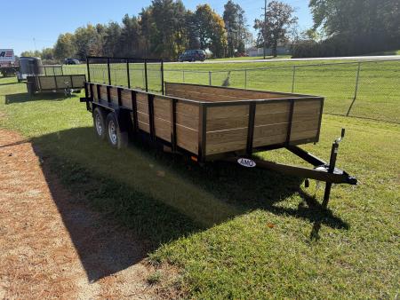 New 2027 AMO 14' WOODSIDE XWIDE 2 BRAKE AXLES Landscape Trailer