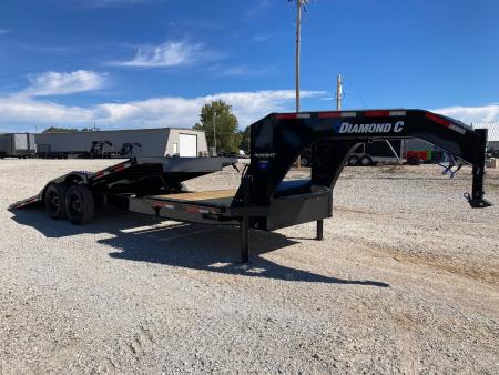 New 2027 Diamond C Trailers 102x24 TANDEM 23K GN W/ 18' TILT DECK, 6' STATIONARY DECK, HYDROJACKS & DRIVE OVER FENDERS Tilt Trailer