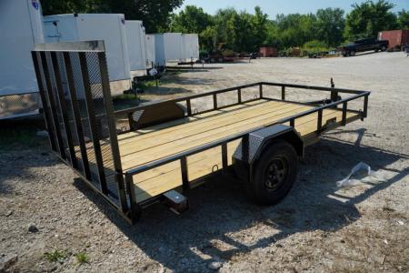 New 2027 MEB 83x12 Angle Frame Utility Trailer w/Gate