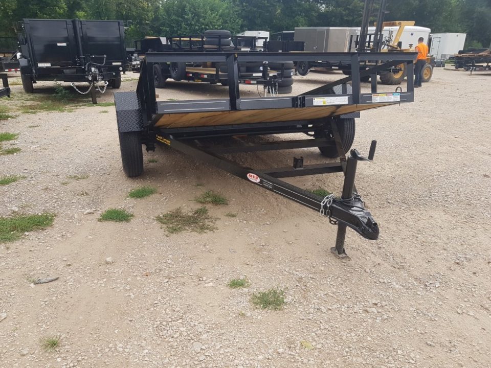 New 2027 MEB 77 x10 Angle Iron Tilt Utility Trailer w/Board Holders