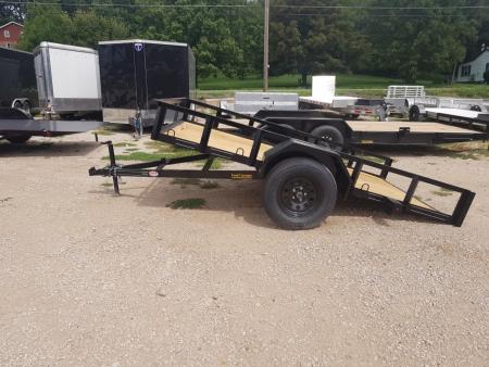 New 2027 MEB 77 x10 Angle Iron Tilt Utility Trailer w/Board Holders