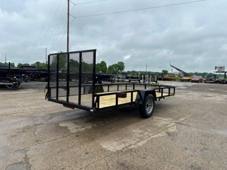 New 2027 AMO 82X14 3k LED & Spring Assist Fold Flat Gate Landscape Trailer