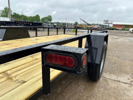 New 2027 AMO 82X14 3k LED & Spring Assist Fold Flat Gate Landscape Trailer