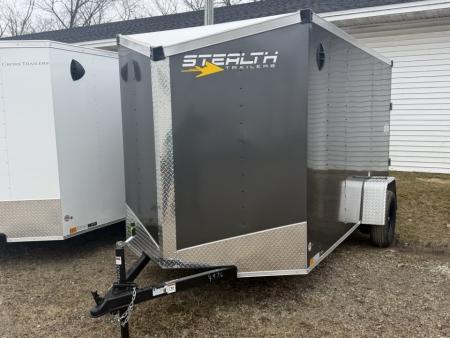 New 2027 Stealth Trailers 6 x 12 Cargo / Enclosed Trailer with Ramp Light LID intetior