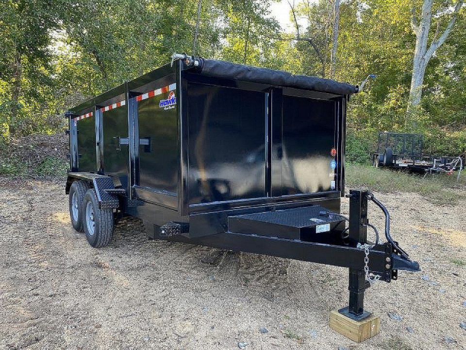 New 2027 Hawke Trailers 7X14 14K 4' Sides Dump Trailer